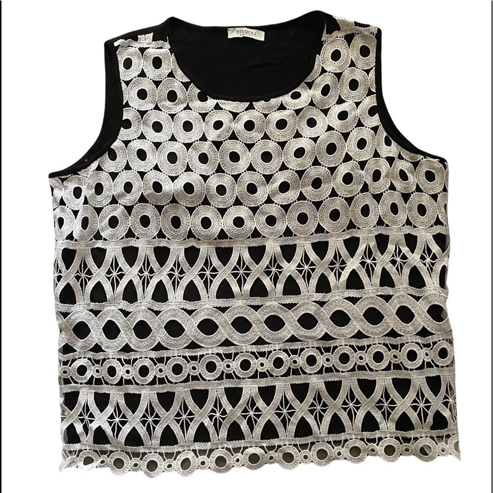 Black Shirt Knit Top Stizzoli IT 58